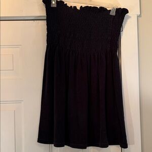 Black Strapless Swim Cover Up